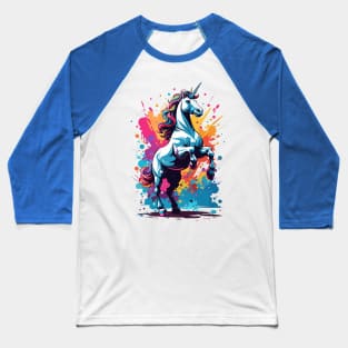 Watercolor Unicorn Baseball T-Shirt